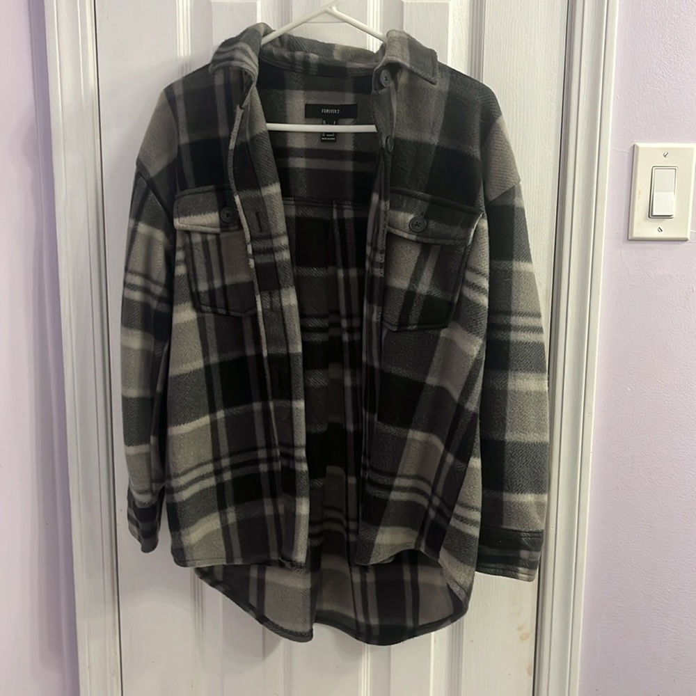 Grey Forever 21 Men's Flannel Size Small